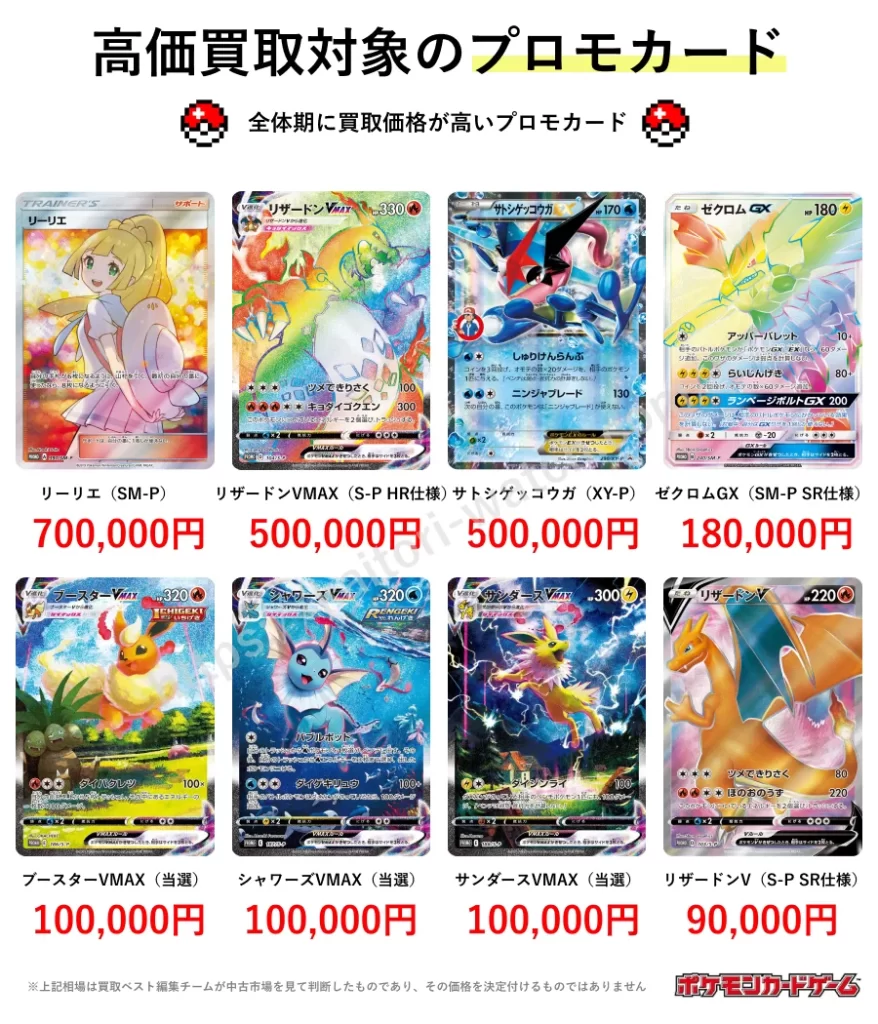 高額買取のプロモカード